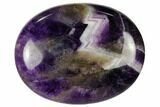 1.8" Polished Chevron Amethyst Pocket Stone - Photo 3